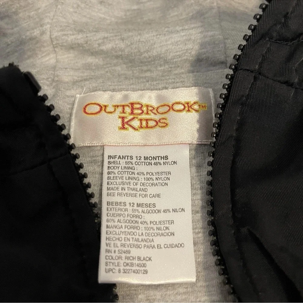 Vintage~Y2K Outbreak Kids Soccer Theme Hooded Jacket Size 12months